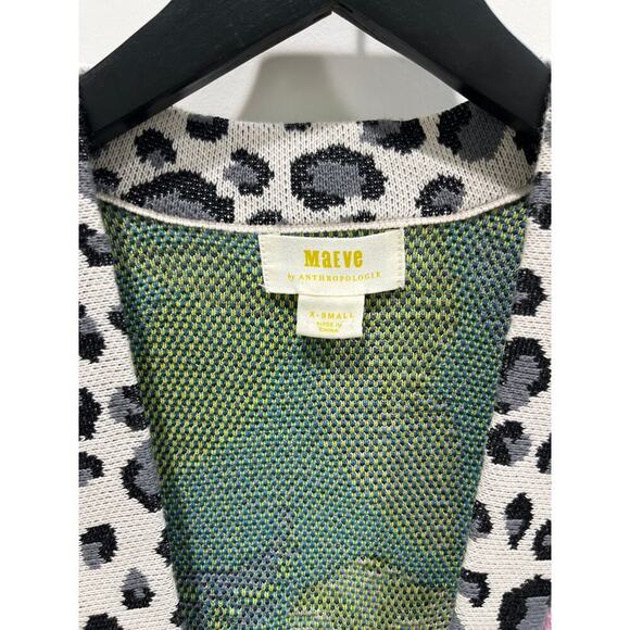 Anthropologie Maeve Multicolor Savannah Contrast Cardigan Sz XS - Picture 5 of 9